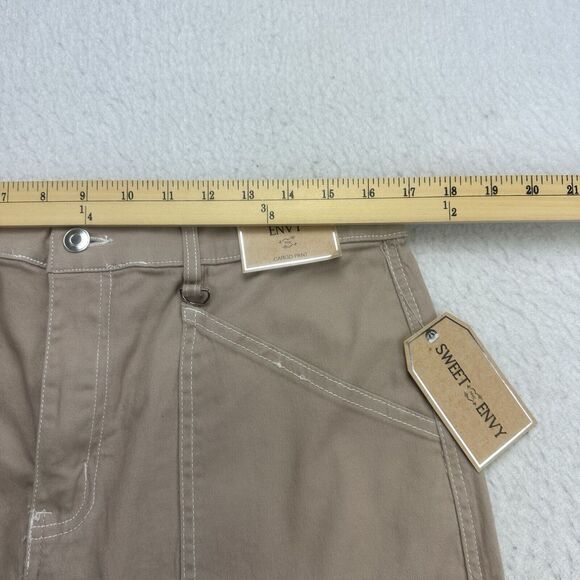 Sweet Envy Cargo Pants Womens XL Brown Wide Leg High Rise Stretch NWT - Picture 5 of 12